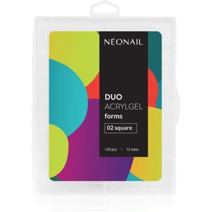 NEONAIL Duo Acrylgel Forms stencils for nails type 02 Square 120 pc