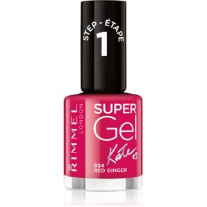 Rimmel Super Gel By Kate gel nail polish without UV/LED sealing shade 024 Red Ginger 12 ml