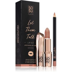 SOSU Cosmetics Let Them Talk lip set Nudist shade