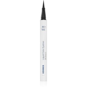 Korres Liquid Color Eyeliner waterproof eyeliner marker shade 01 Black 1 ml Korres Liquid Color Eyeliner waterproof eyeliner marker shade 01 Black 1 ml