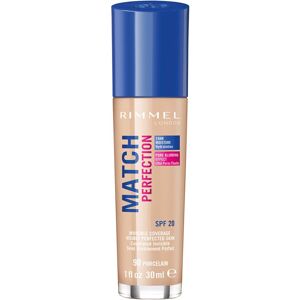 Rimmel Match Perfection liquid foundation SPF 20 shade 90 Porcelain 30 ml Rimmel Match Perfection liquid foundation SPF 20 shade 90 Porcelain 30 ml