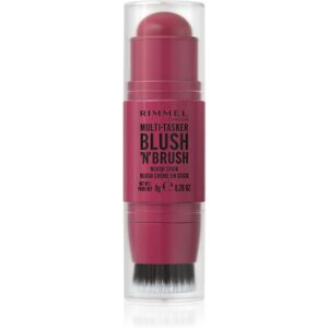 Rimmel Multi-Tasker Blush'N'brush blusher stick with a brush shade 200 Fushia Glam 8 g Rimmel Multi-Tasker Blush'N'brush blusher stick with a brush shade 200 Fushia Glam 8 g