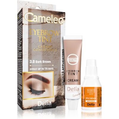 Delia Cosmetics Cameleo professional cream eyebrow dye ammonia-free shade 3.0 Dark Brown 15 ml Delia Cosmetics Cameleo professional cream eyebrow dye ammonia-free shade 3.0 Dark Brown 15 ml