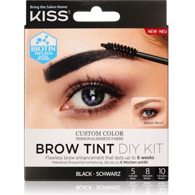Kiss Black Brow Tint DIY Kit - Eyebrow Dye for Women Kiss Black Brow Tint DIY Kit - Eyebrow Dye for Women