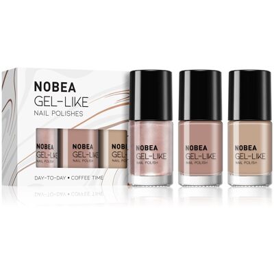 NOBEA Day-to-Day 3-Piece Gel-like Nail Polish set nail polish set Coffee Time NOBEA Day-to-Day 3-Piece Gel-like Nail Polish set nail polish set Coffee Time