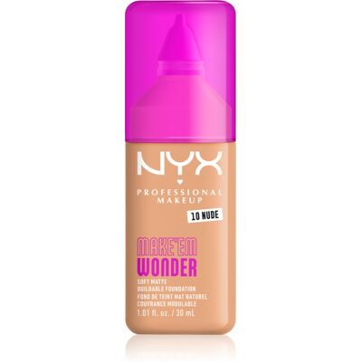 NYX Professional Makeup Make ‘Em Wonder light mattifying foundation shade 10 Nude 30 ml NYX Professional Makeup Make ‘Em Wonder light mattifying foundation shade 10 Nude 30 ml