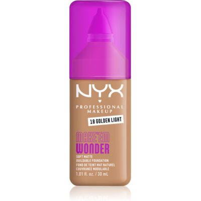 NYX Professional Makeup Make ‘Em Wonder light mattifying foundation shade 18 Golden Light 30 ml NYX Professional Makeup Make ‘Em Wonder light mattifying foundation shade 18 Golden Light 30 ml