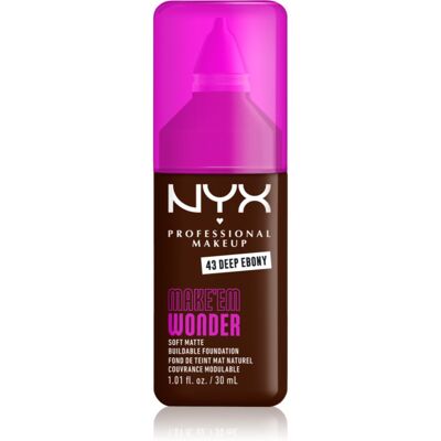 NYX Professional Makeup Make ‘Em Wonder light mattifying foundation shade 43 Deep Ebony 30 ml NYX Professional Makeup Make ‘Em Wonder light mattifying foundation shade 43 Deep Ebony 30 ml