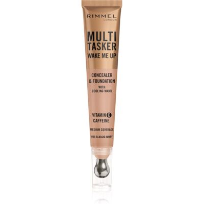 Rimmel Multi-Tasker Wake Me Up foundation and concealer with a brightening effect shade 45 Classic Ivory 20 ml Rimmel Multi-Tasker Wake Me Up foundation and concealer with a brightening effect shade 45 Classic Ivory 20 ml