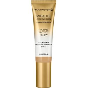 Max Factor Miracle Second Skin hydrating cream foundation SPF 20 shade 05 Medium 30 ml