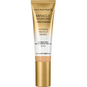 Max Factor Miracle Second Skin hydrating cream foundation SPF 20 shade 04 Light Medium 30 ml