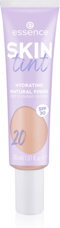 essence SKIN tint lightweight tinted moisturiser SPF 30 shade 20 30 ml