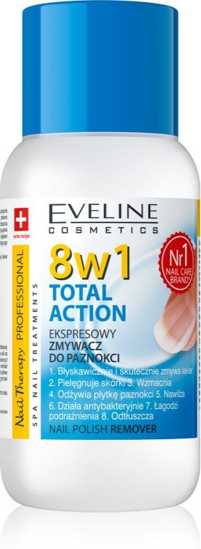 Eveline Cosmetics Nail Therapy Professional nail polish remover without acetone 8-in-1 150 ml