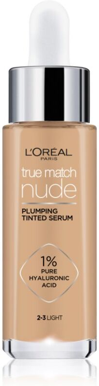 L’Oréal Paris True Match Nude Plumping Tinted Serum serum to even out skin tone shade 2-3 Light 30 ml