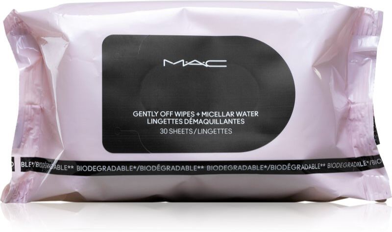 MAC Cosmetics Gently Off Wipes + Micellar Water makeup remover wipes 30 pc
