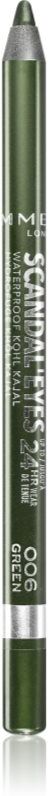 Rimmel Scandal'Eyes Khôl Kajal waterproof eyeliner pencil shade 006 Green 1.3 g