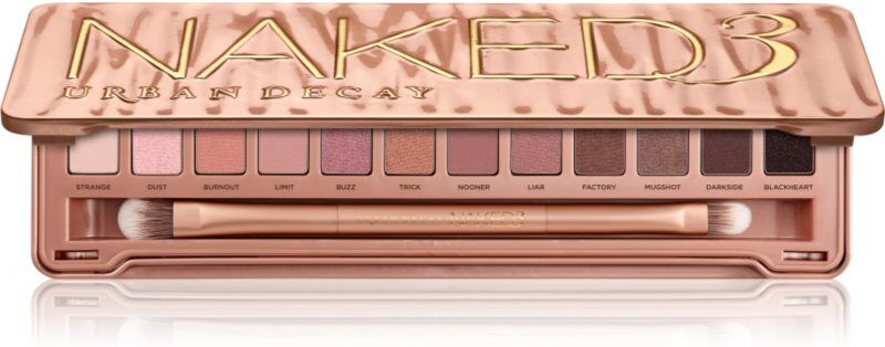 Urban Decay Naked3 eyeshadow palette with brush 12x1,3 g