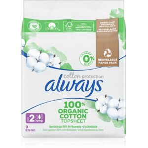 Always Cotton Protection Long sanitary towels fragrance-free 9 pc