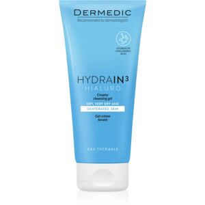 Dermedic Hydrain3 Hialuro creamy cleansing gel for dehydrated dry skin 200 ml