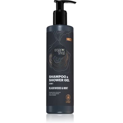 Organic Shop Men Blackwood & Mint 2-in-1 Shampoo & Shower Gel - Men Organic Shop Men Blackwood & Mint 2-in-1 Shampoo & Shower Gel - Men