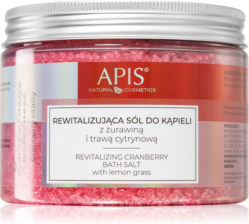 Apis Natural Cosmetics Cranberry Vitality relaxing bath salt with Dead Sea minerals 650 g