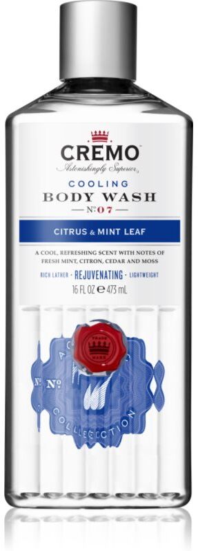 Cremo Cooling Body Wash Citrus & Mint Leaf moisturising shower gel 473 ml
