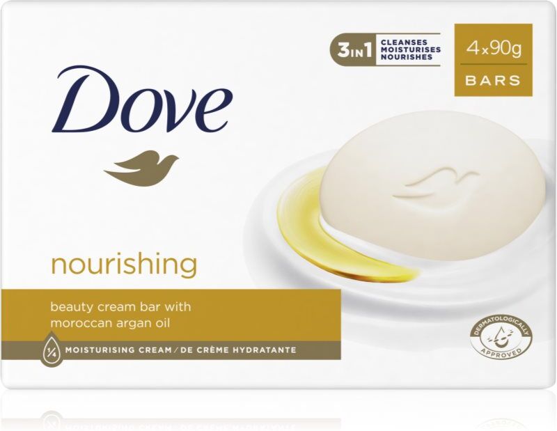 Dove Cream Oil bar soap with argan oil 4x90 g