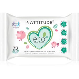 Attitude Eco wet wipes fragrance-free 72 pc