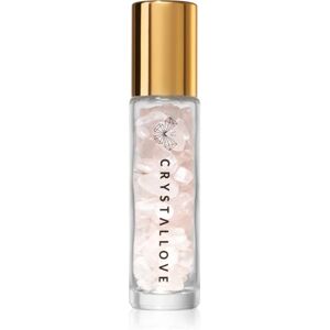 Crystallove Rose Quartz Oil Bottle roll-on with crystals 10 ml