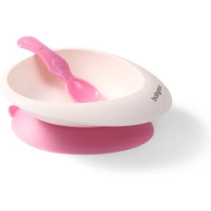 BabyOno Be Active Bowl with a Spoon dinnerware set Pink 6 m+ 1 pc