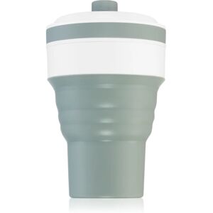 KidPro Collapsible Mug cup with straw Grey 350 ml