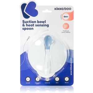 Kikkaboo Suction Bowl & Heat Sensing Spoon dinnerware set 4 m+ Blue 2 pc