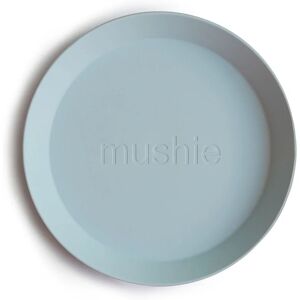 Mushie Round Dinnerware Plates plate Powder Blue 2 pc