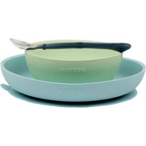 NATTOU Tableware Set of 3 Pieces dinnerware set for children Green / Blue 3 pc