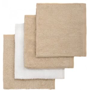 T-TOMI BIO Bamboo Baby Washcloths washcloth Beige 25 x 25 cm 4 pc