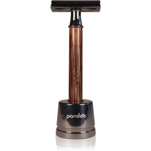 Pandoo Bamboo Safety Razor shaver + replacement heads 10 ks Slim Handle 1 pc