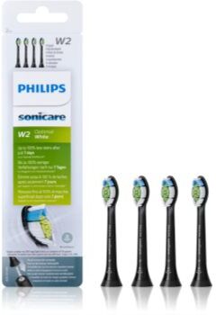 Philips Sonicare Optimal White Standard Replacement Heads For Toothbrush HX6064/11 Black 4 pc