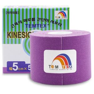 Temtex Tape Classic elastic tape for muscles and joints colour Purple 1 pc