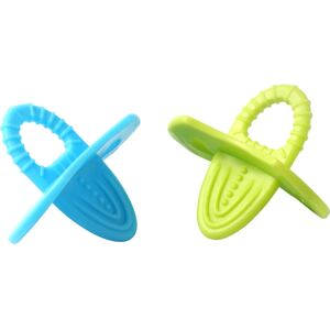 BabyOno Teether chew toy 3m+ Blue + Green 2 pc