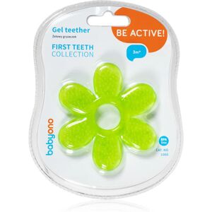 BabyOno Be Active Gel Teether chew toy Green Flower 1 pc