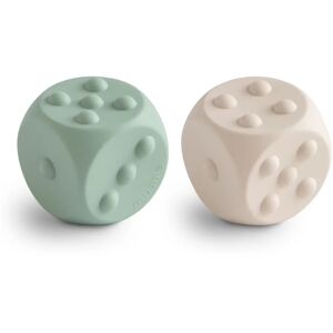 Mushie Pop-It cubes Cambridge blue/Shifting sand 2 pc