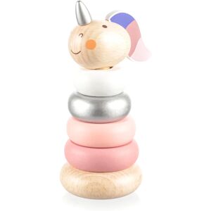 Zopa Wooden Unicorn stacking rings wooden Pink 1 pc