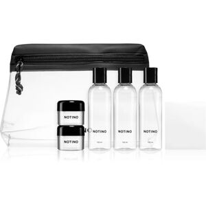 Notino Travel Collection Set of travel bottles with stickers travel set of 5 empty containers in a toiletry bag with labels