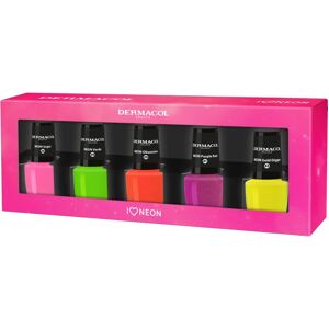 Dermacol Neon neon nail polish for artificial nails (gift set)