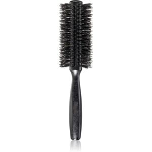 Janeke Black Line Tumbled Wood Hairbrush Ø 55mm round hairbrush with nylon and boar bristles