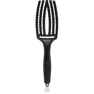 Olivia Garden Fingerbrush Double Bristles flat brush for easy combing 1 pc