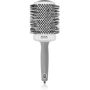 Olivia Garden Expert Shine Wavy Bristles White&Grey hairbrush průměr 65 mm 1 pc