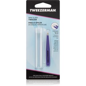 Tweezerman Mini Slant slanted tweezers mini with travel case Lavender 1 pc