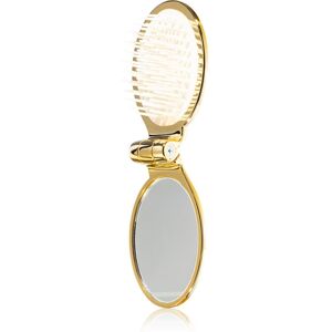 Janeke Gold Line Golden Folding Hair-Brush with Mirror comb with mirror 9,5 x 5,5 x 3,5 cm 1 pc Janeke Gold Line Golden Folding Hair-Brush with Mirror comb with mirror 9,5 x 5,5 x 3,5 cm 1 pc