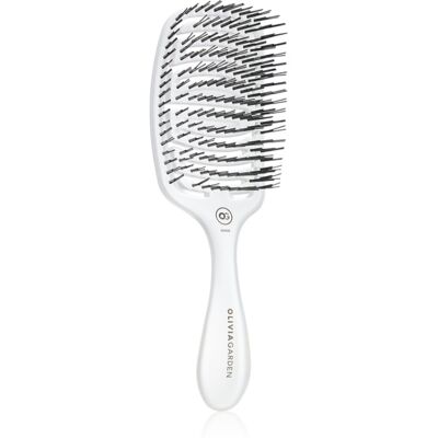 Olivia Garden ESSENTIAL CARE FLEX Medium Hair Bristles hairbrush Ice White 1 pc Olivia Garden ESSENTIAL CARE FLEX Medium Hair Bristles hairbrush Ice White 1 pc